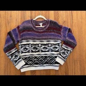 Cropped Aztec Sweater